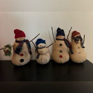 Festive Snowman Family Decor Set
